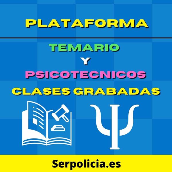 Plataforma  temario y psicotécnicos sin videoconferencias
